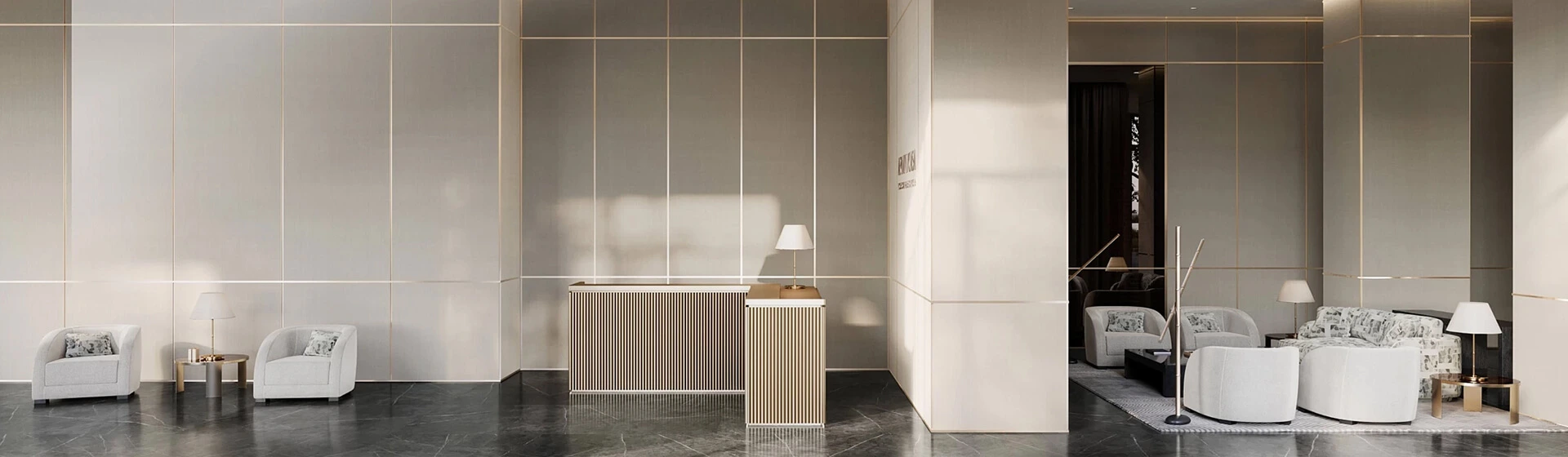 Лобби и входная группа жилого комплекса